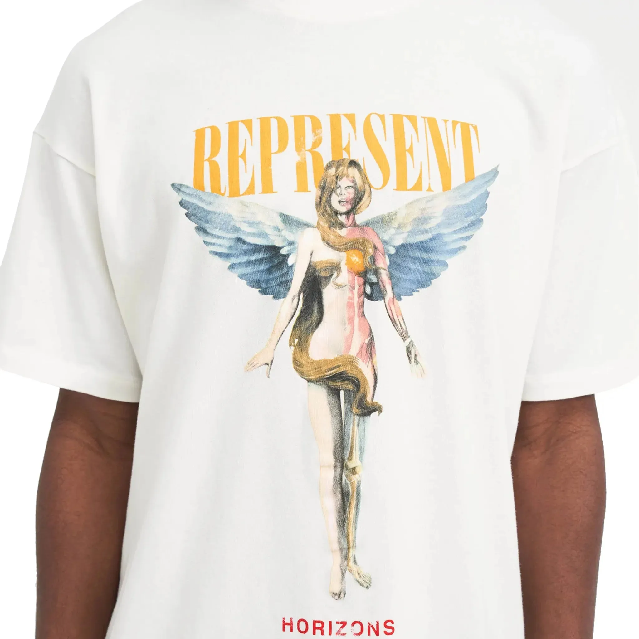 Represent Reborn Flat White T Shirt