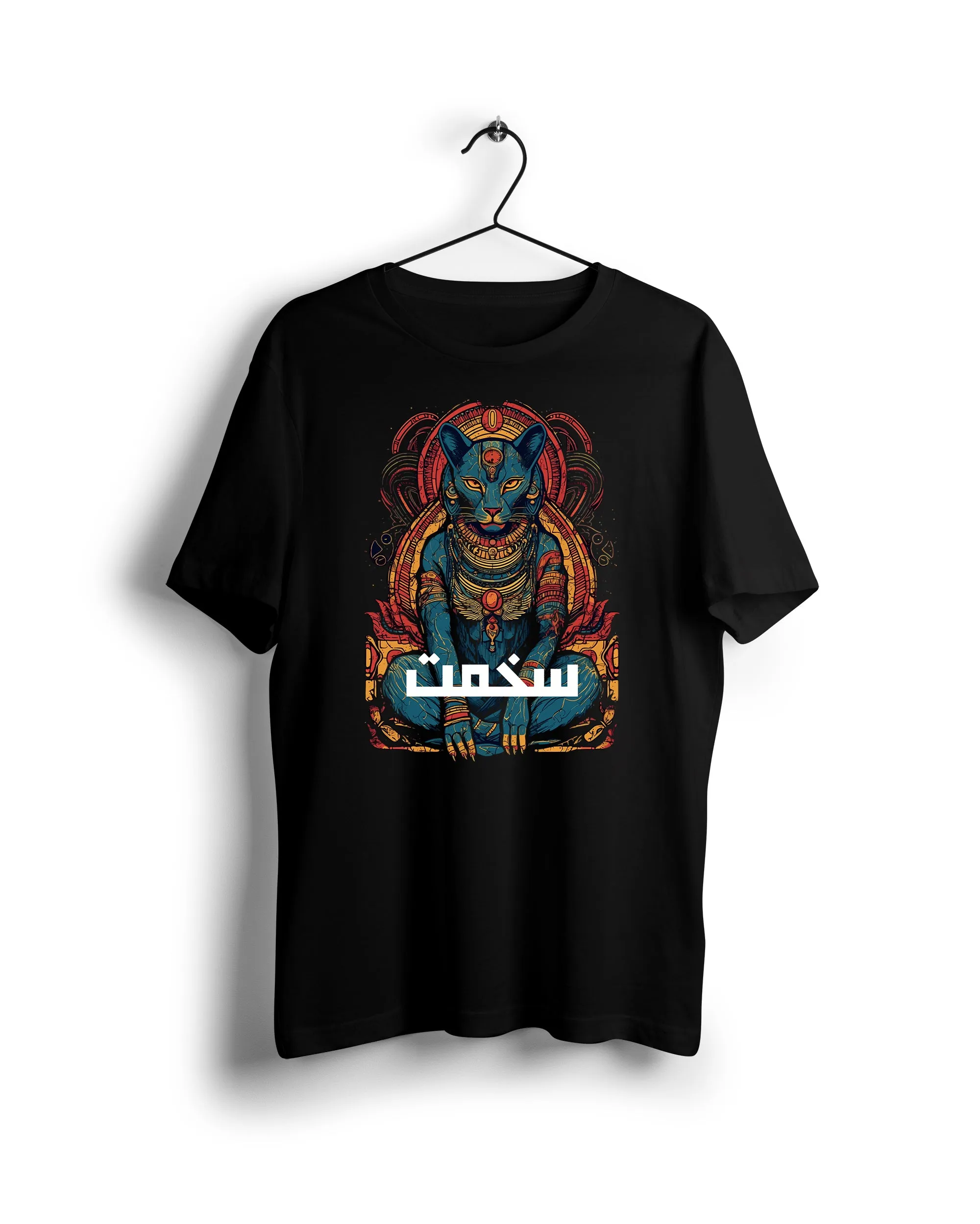 Sekhmet Digital Graphics Basic T-Shirt Black - POD | Ravin | Egypt 