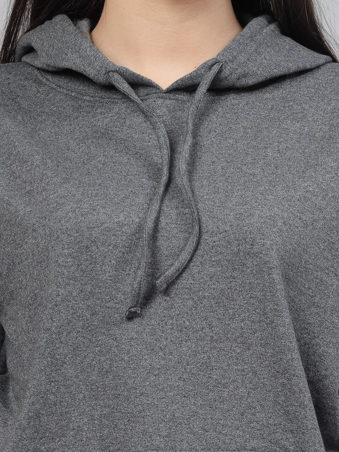 Style Quotient women grey hooded oversized sweatshirt