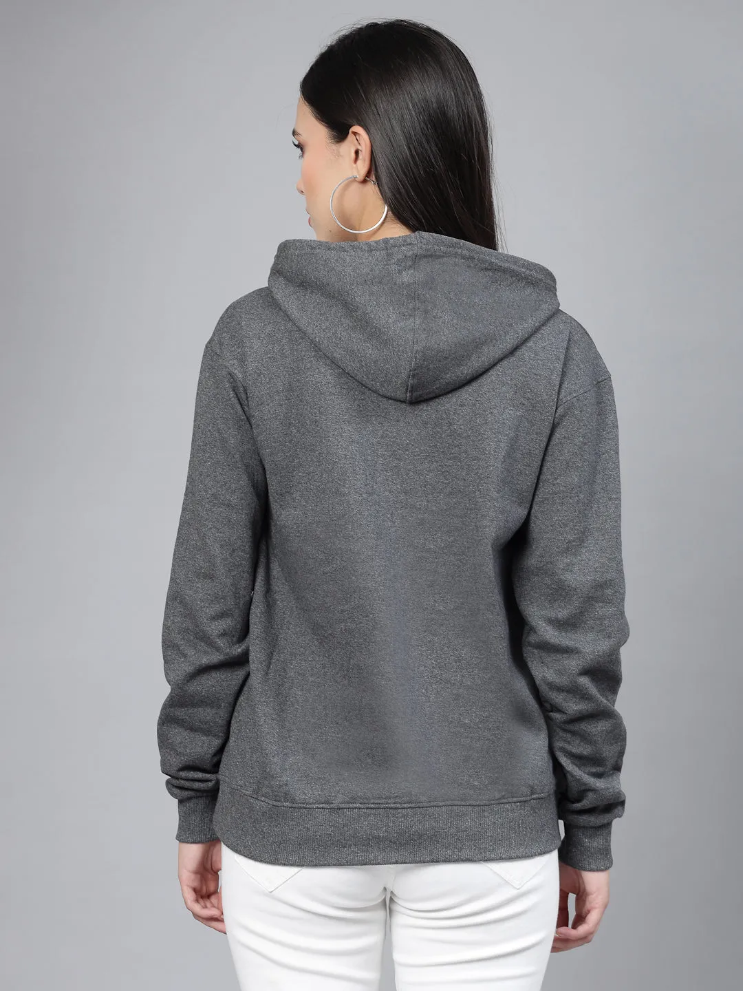 Style Quotient women grey hooded oversized sweatshirt