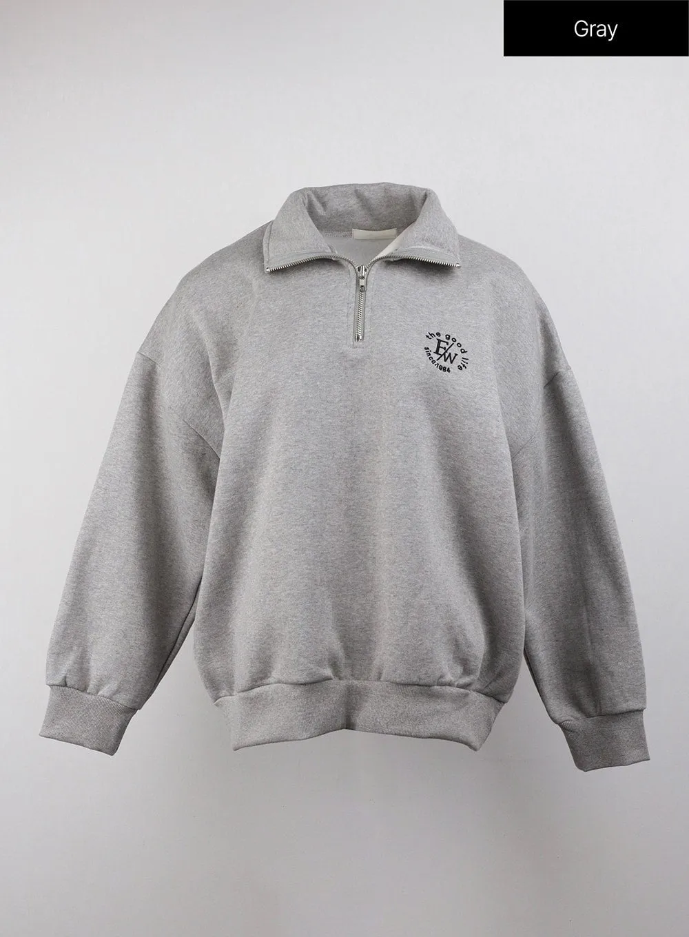 The Good Life Zip-Up Collar Sweater Shirt OJ415