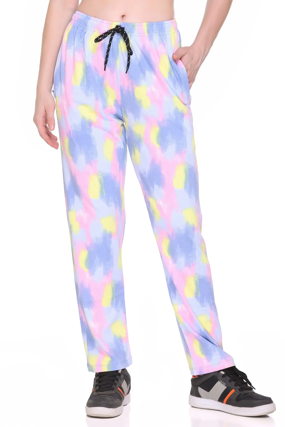 Tie-Dye Night Pajamas For Women - Blue & Pink