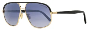 Tom Ford Men's Maxwell Sunglasses TF1019 28B Black/Gold 59mm