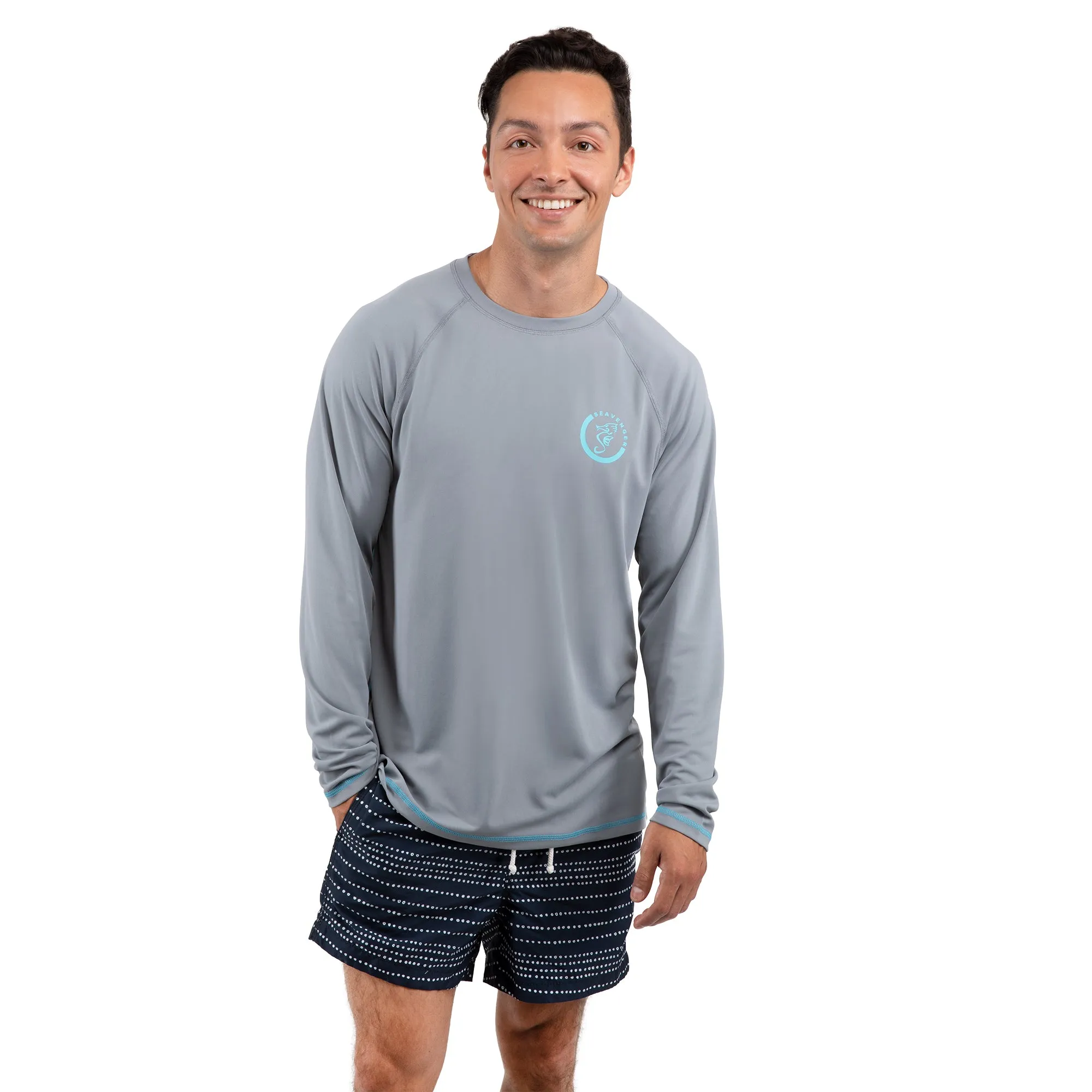 Trekker Unisex Rash Guard Long Sleeve Gray