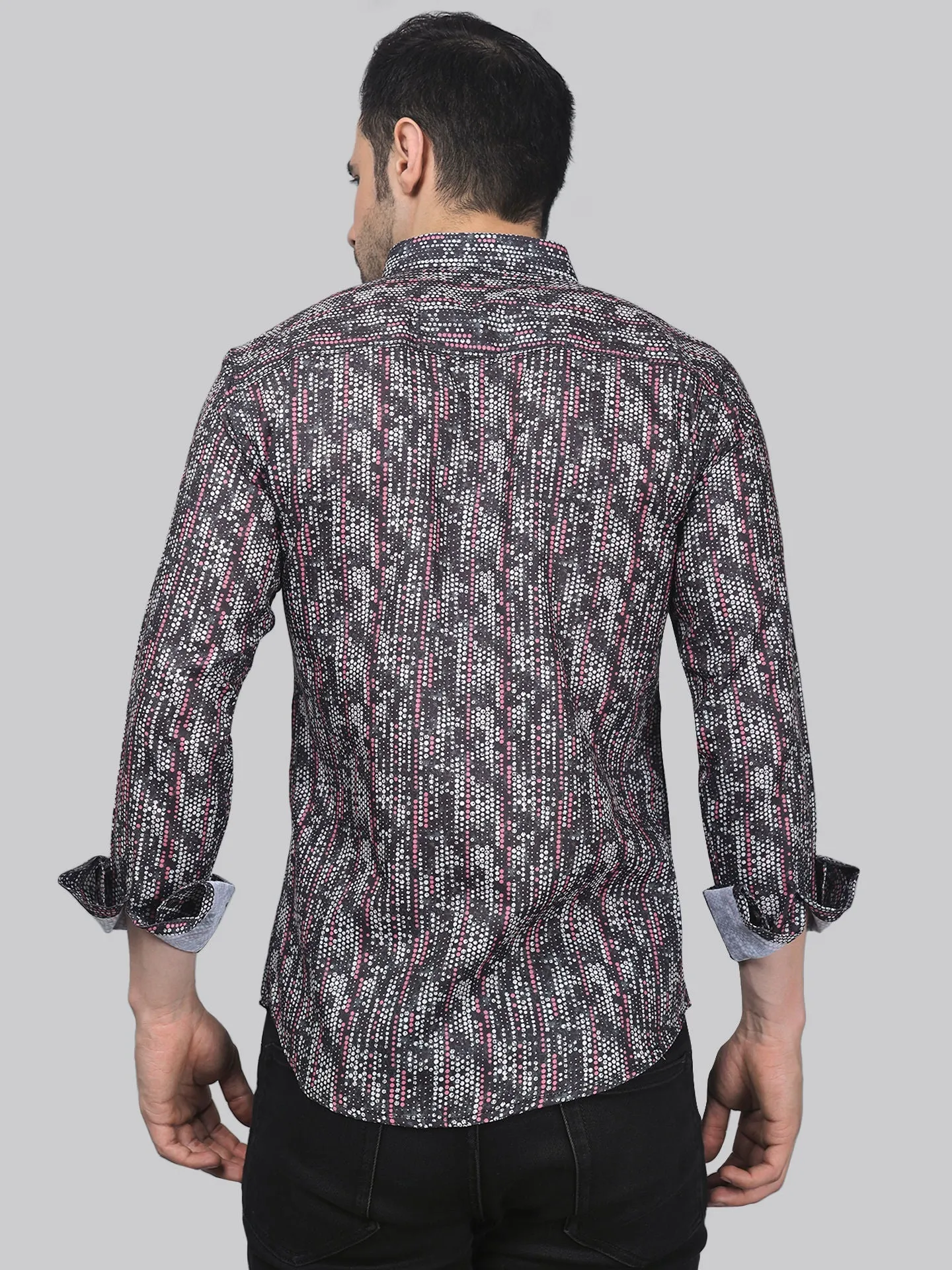 TryBuy Luxe Men's Cotton Printed Full Sleeves Button-Up Shirt For Men