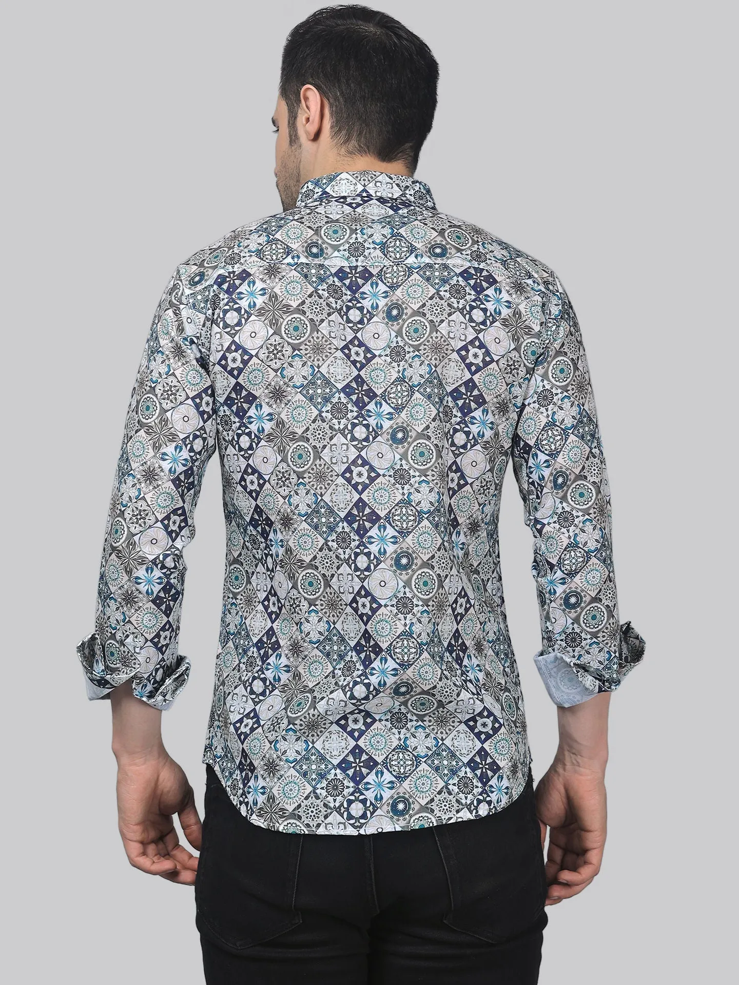 TryBuy Men's Printed Full Sleeve Button-Up Shirt For Men Add Some Pop to Your Outfit!