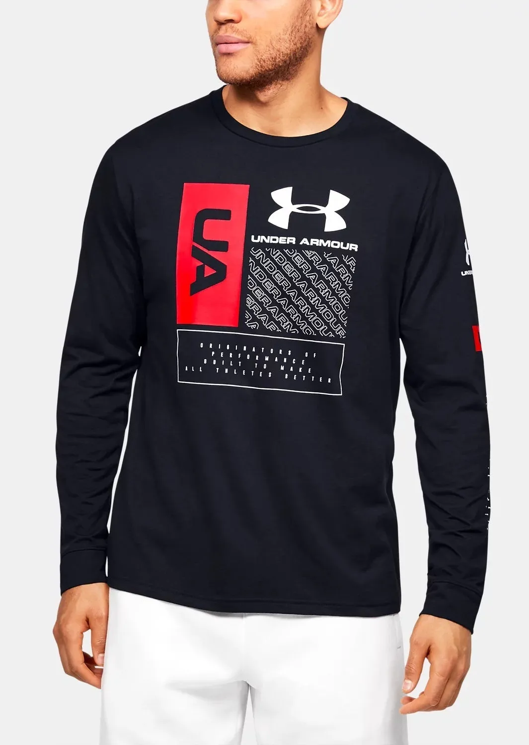 Under Armour Men's Multi Logo Long Sleeves T-Shirt 1351623-001